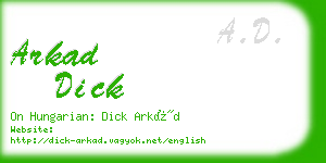 arkad dick business card